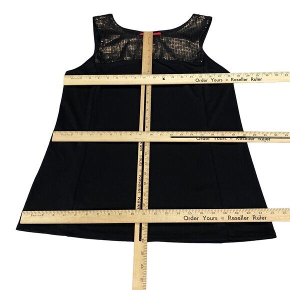 Narciso Rodriguez Tank Top Womens Large Black Gold Sequin Sleeveless Pullover - Picture 3 of 12